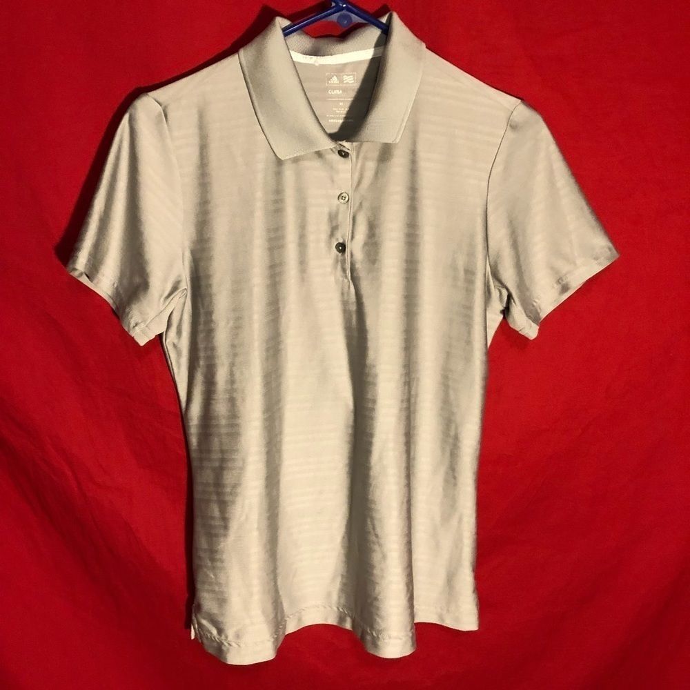 Women’s Grey Addidas Dry Fit Golf Shirt